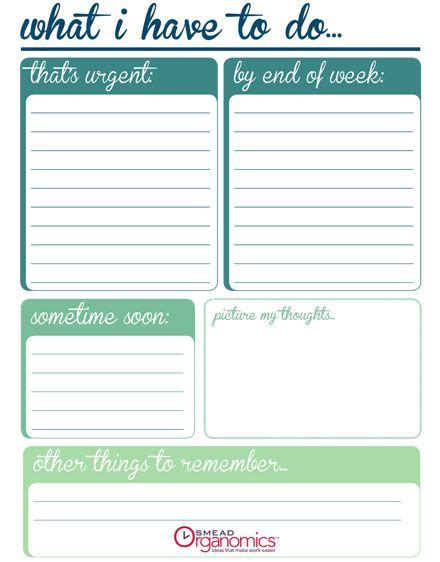 Checklist: To Do Now vs. Later | Organization planner printables, Planner printables free ...