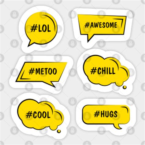 Tumblr Aesthetic Hashtag Stickers Pack Collection - Tumblr Quote ...