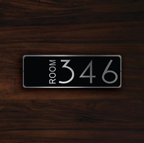 CUSTOM HOTEL ROOM Door Number Sign