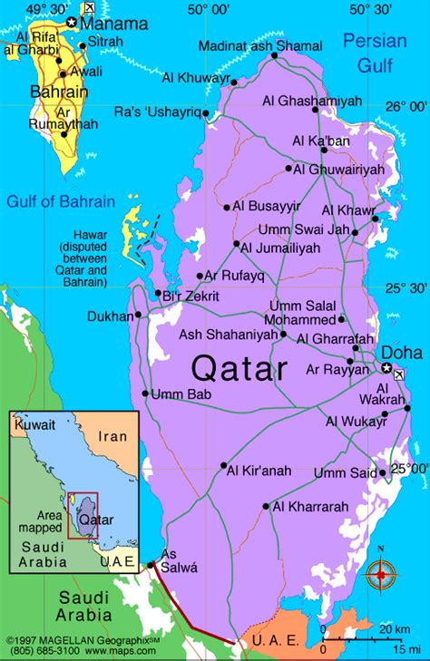 Qatar Atlas: Maps and Online Resources | Infoplease.com | Qatar travel ...