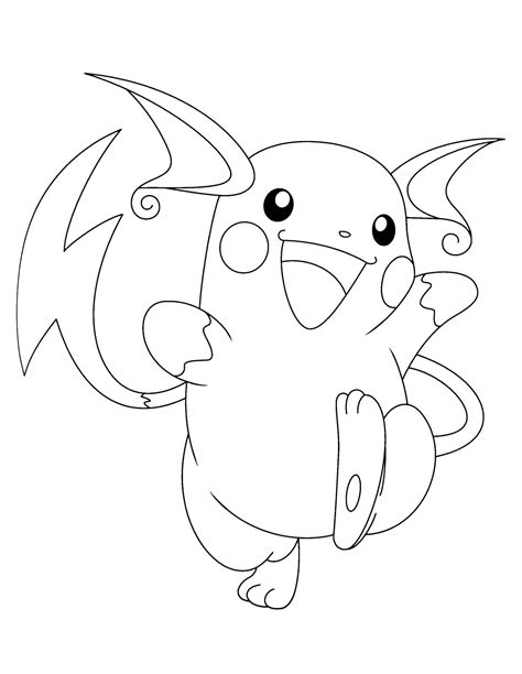 Mais Procurados Pokemon Raichu Para Colorir Imagens Para Colorir Pdmrea ...