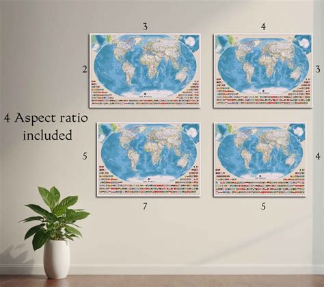 World Map With Flags Printable Map of the World With State Flags ...