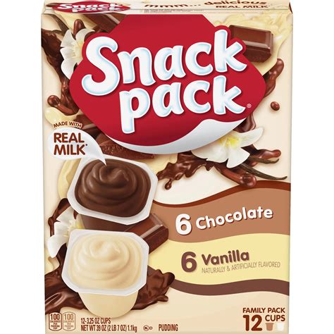 Hunt's Snack Pack Vanilla & Chocolate Pudding Cups Family Pack - Shop ...