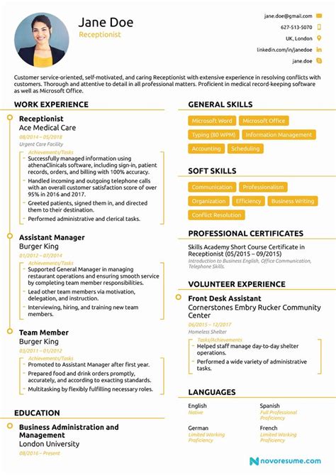 Dental Receptionist Job Description Resume Unique Receptionist Resume [2019] Guide and Examples