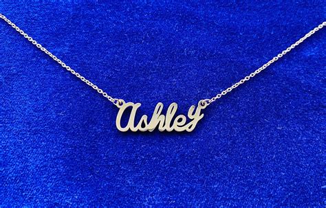 Ashley Name Necklace Stainless Steel in Colour Gold | Etsy