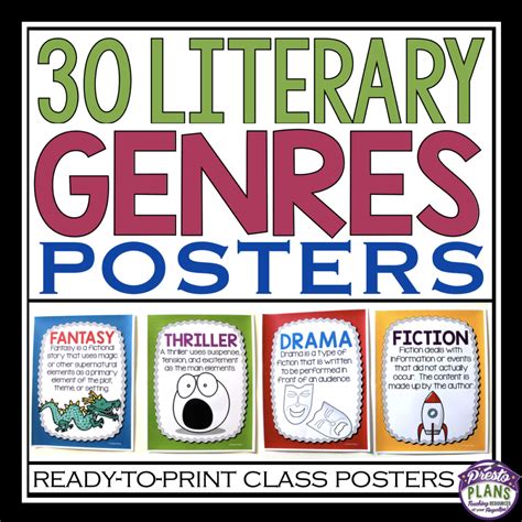 LITERARY GENRES POSTERS - prestoplanners.com