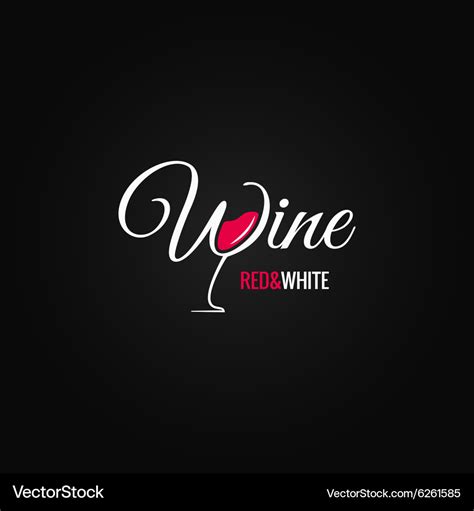 Wine glass logo design background Royalty Free Vector Image