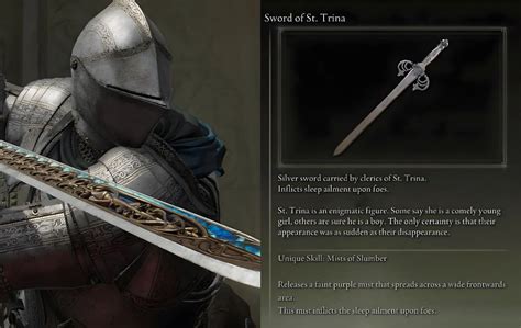 How to obtain the Sword of St. Trina in Elden Ring