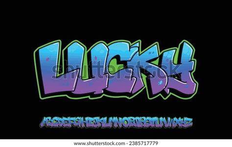 Graffiti Vector Font Capital Letters Numbers Stock Vector (Royalty Free ...