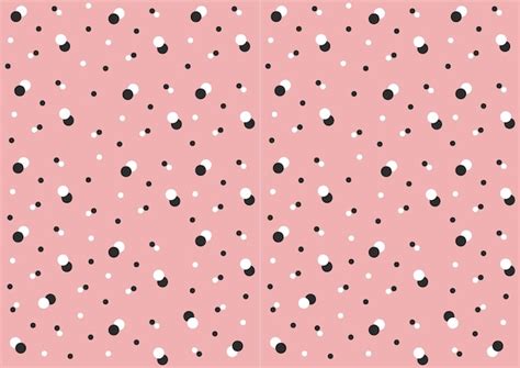 Premium Vector | Black white circles pattern on pink background vector illustration