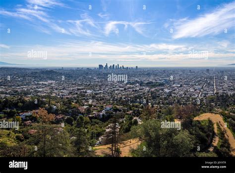 Downtown Los Angeles skyline view - Los Angeles, California, USA Stock ...