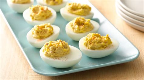 deviled eggs with dry mustard and vinegar