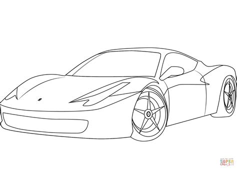 Ferrari 458 coloring page | Free Printable Coloring Pages