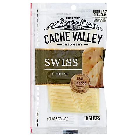 Cache Valley Cheese Slices Swiss 10 Count - 5 Oz - Shaw's