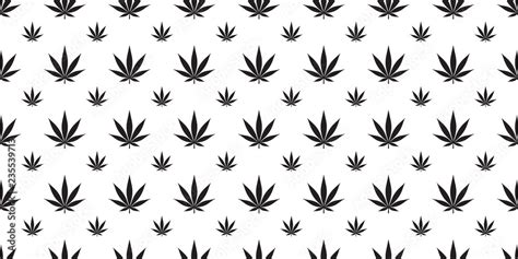 Marijuana seamless pattern Weed vector cannabis leaf scarf isolated ...