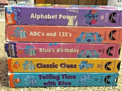 BLUES CLUES VHS Tapes LOT Alphabet Birthday ABC 123 Classic Telling ...