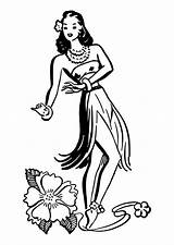 Coloring Page hula dancer  Free Printables Img 27872 sketch template