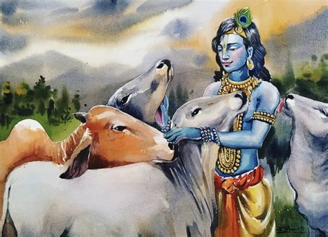 Lord Baby Krishna Wallpapers With Cow