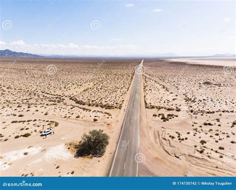 View Of Mojave Desert Panorama, An Arid Rain-shadow Desert And The ...