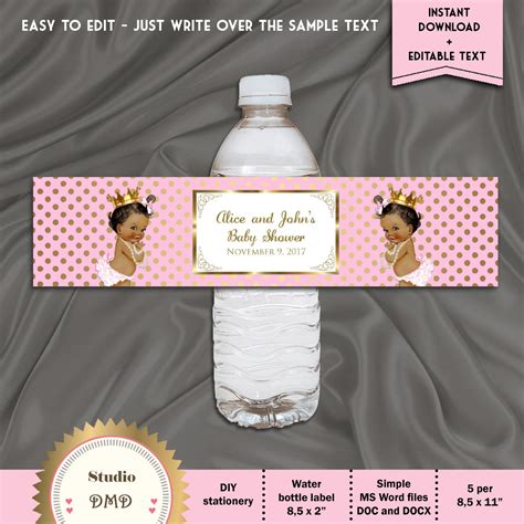 Printable Baby Shower Water Bottle Labels Royal Baby Shower Royal Baby Showers, Farm Cake ...