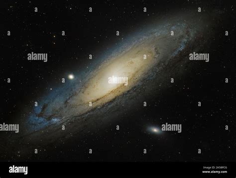 The Andromeda Galaxy (NGC 224) in the constellation Andromeda along ...