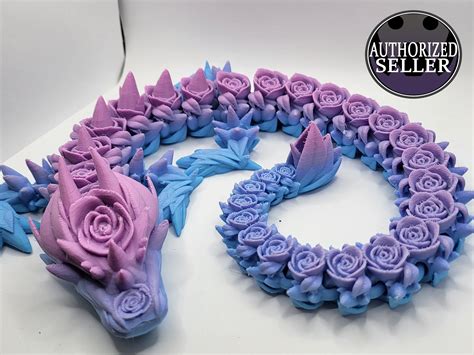 3D Printed Articulating Rose Dragon From Tik Tok Fidget Toy 3d Printed ...