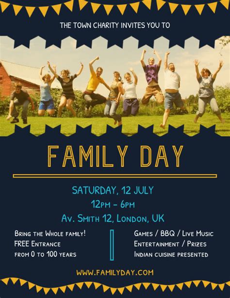 Copy of Vintage Family Day Charity Event Flyer Template | PosterMyWall