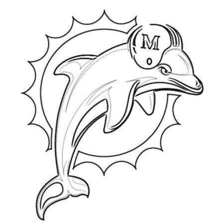 Miami Dolphins from NFL Coloring Sheet Printable | Dolphin coloring pages, Dolphins tattoo ...