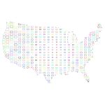 Vector image of map of American states | Free SVG