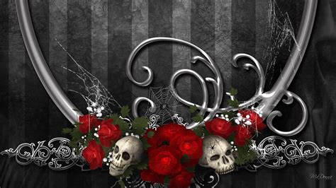 Skull And Roses Wallpapers - Wallpaper Cave