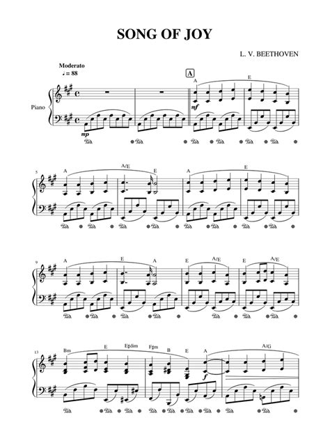 SONG OF JOY Sheet music for Piano (Solo) | Musescore.com