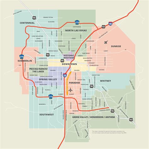 North Las Vegas map - Map of north Las Vegas (United States of America)