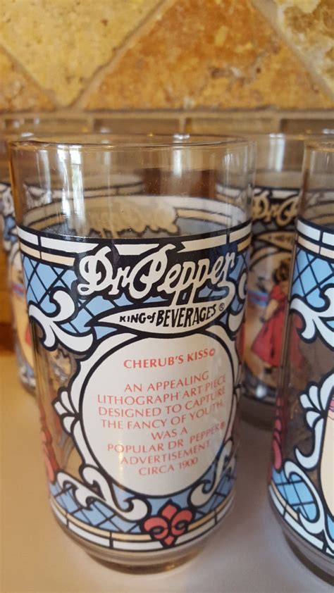 Vintage Dr Pepper Collector Glass / Angel Drinking Glasses / Drinking ...