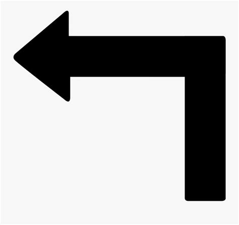 Transparent Fancy Arrow Png - Left Turn Arrow Icon , Free Transparent Clipart - ClipartKey