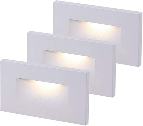 Cloudy Bay 120V Dimmable LED Indoor Outdoor Step Light,3-Pack,3000K Warm White ,Stair Light ...