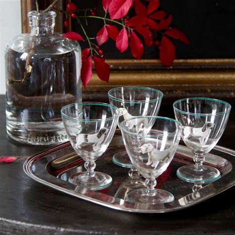 Pups Cordial Glasses & Tray - Nora Murphy Country House