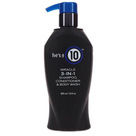 It's a 10 He's a 10 Miracle 3-in-1 Shampoo,Conditioner & Body Wash 10 oz - Walmart.com