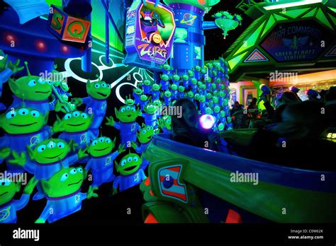 Buzz Lightyear Laser Blast ride at Disneyland Paris Stock Photo - Alamy