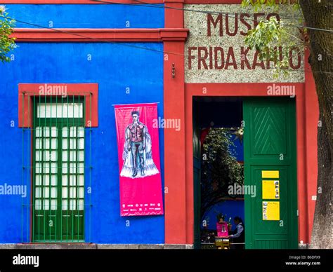 The Exterior of the Museo Frida Kahlo in Coyoacan, Mexico City Stock Photo - Alamy