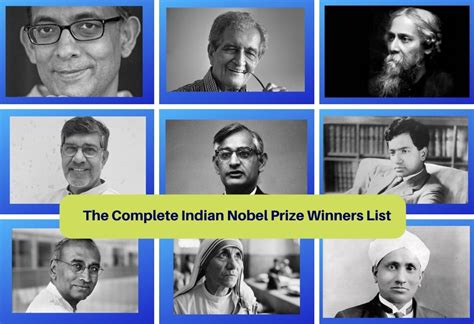 The Complete Indian Nobel Prize Winners List! - GetLitt!