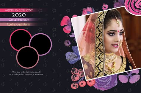 indian wedding album cover design 12x18 psd templates