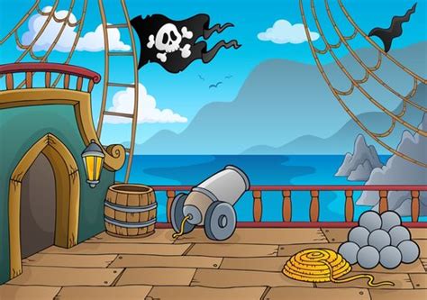 Pirate Ship Deck Background Free - pic-flamingo