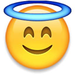 Smiling Face with Halo Emoji (U+1F607) | Funny emoji, Emoji pictures, Emoji