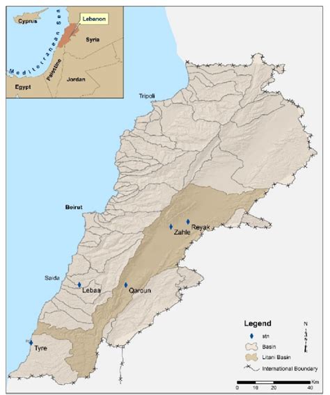 1 Litani River Basin and Weather Stations | Download Scientific Diagram