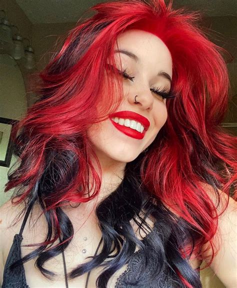 Hannah McKee in 2021 | Black red hair, Red hair inspo, Hair streaks