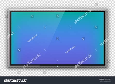 Realistic Tv Blue Screen Isolated Modern Stock Vector (Royalty Free ...