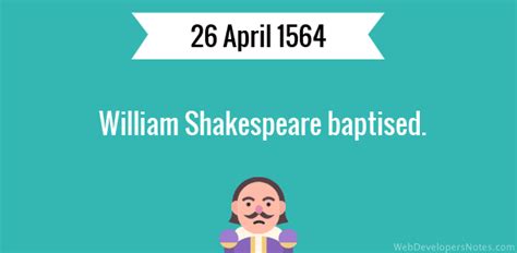 William Shakespeare baptised