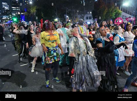 People dressed in costume participate in New York City’s 49th Annual ...