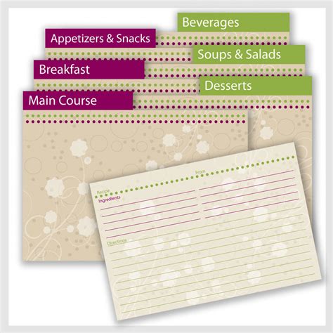 3 Best Images of Free Printable Recipe Card Dividers - Printable Recipe ...