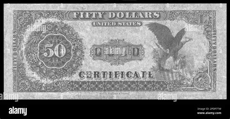 Photo Banknote USA,1882,Fifty dollars,Gold coin, Gold certificate Stock Photo - Alamy